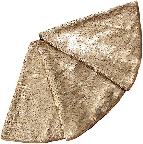 SORRENTO Shiny sparkle decoration sequin glitter Christmas tree skirt bling bling Luxurious Christmas decoration Gold
