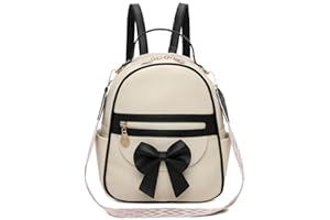 I IHAYNER Mini Backpcak for Girls Small Bowknot Quilted Leather Backpack Purse for Women Cute Trendy Stuff Gifts for Kids (Black)