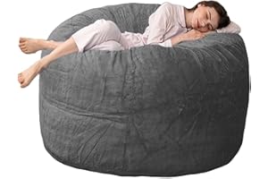 FATORM Bean Bag Chair Cover (No Filler), 4ft Fluffy Washable Large Bean Bag Chairs Cover for Adults for Living Room Bedroom Furniture