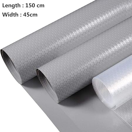 Hotoolme 3 Rolls Waterproof Shelf Drawer Liners Non Adhesive Non