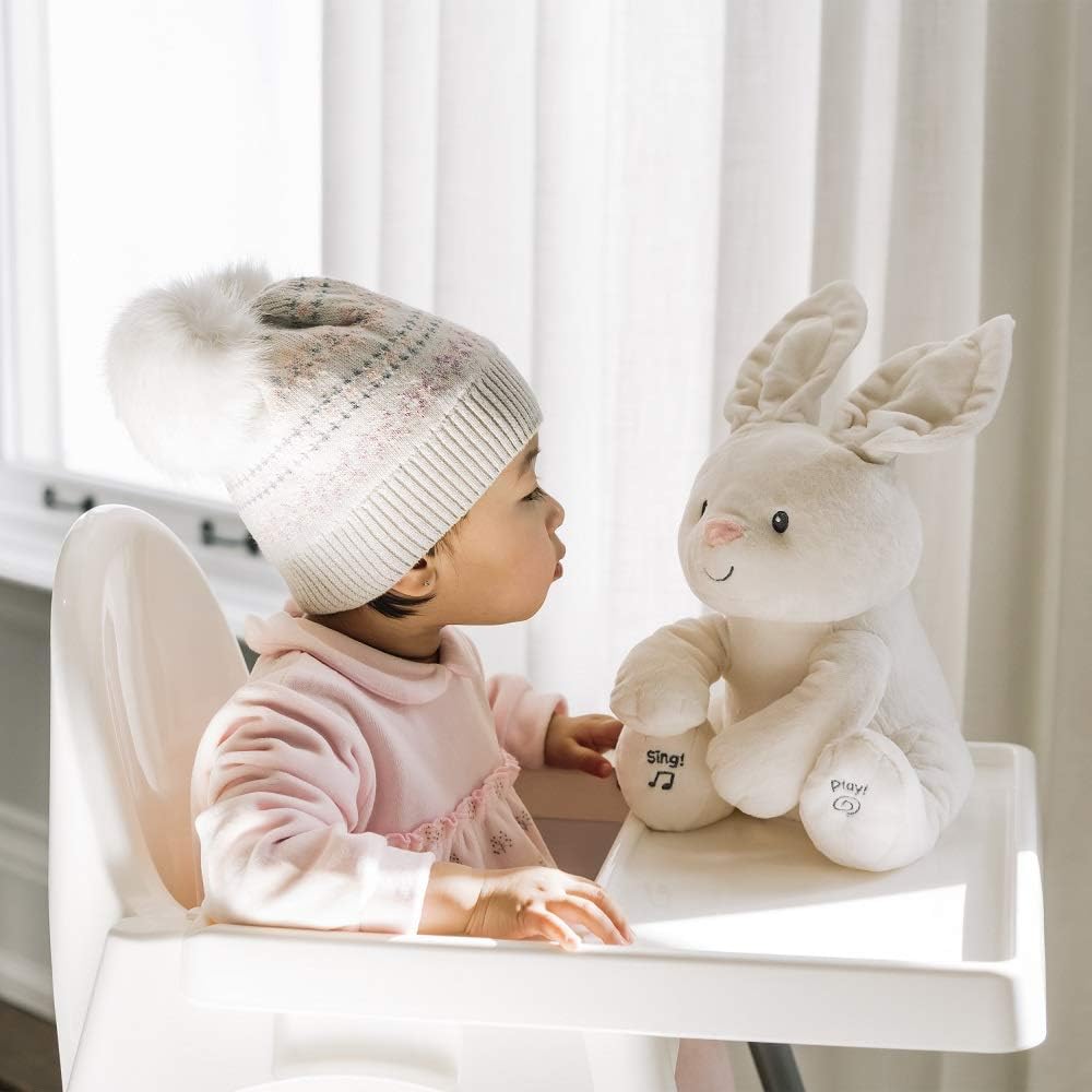 Baby GUND Flora The Bunny Animated Plush Stuffed Animal Toy, Cream, 12": Toys & Games