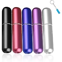 Lot De 4 Mini Vaporisateurs Parfum Vides - 5ml, Rechargeables - Aluminium - Parfait Pour Voyages