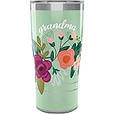 Tervis Traveler Grandma Floral Triple Walled Insulated Tumbler Travel Cup Keeps Drinks Cold & Hot, 20oz, Stainless Steel