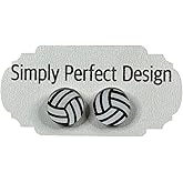 Simply Perfect Hypoallergenic Volleyball Earrings with Surgical Stainless Steel Post – Ideal for Beach Volleyball, Volleyball Training Equipment Lovers, Soccer Mom Gifts & Backyard Volleyball Net