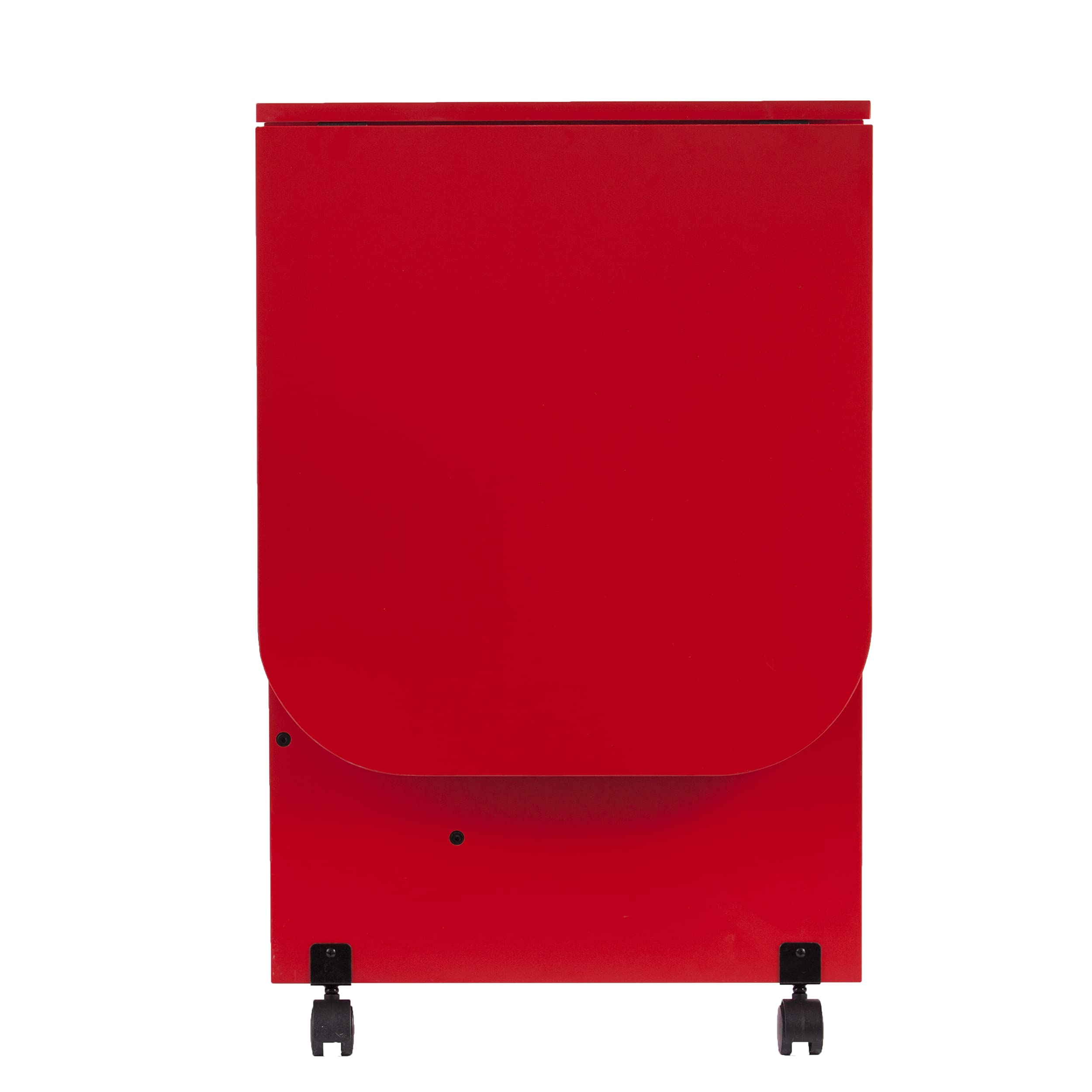 SEI FURNITURE Southern Enterprises Expandable Rolling Sewing Station Craft Table, Red