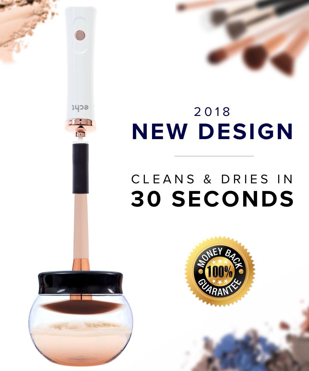 Makeup Brush Electric Cleaner and Dryer NEW Spinner Model - Cleans and Dries Brushes in 30 seconds