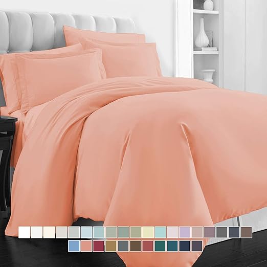 Amazon Com Pizuna 400 Thread Count Cotton Queen Duvet Cover Set