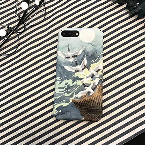 EINFFHO iPhone 8 Plus Case, iPhone 7 Plus Cover, Retro Painted Protector Bumper Anti-Scratch Anti-fingerprint Ultra Thin and Slim Fit Matte Hard Plastic Case Cover for iPhone 7 Plus/8 Plus, Birds 3