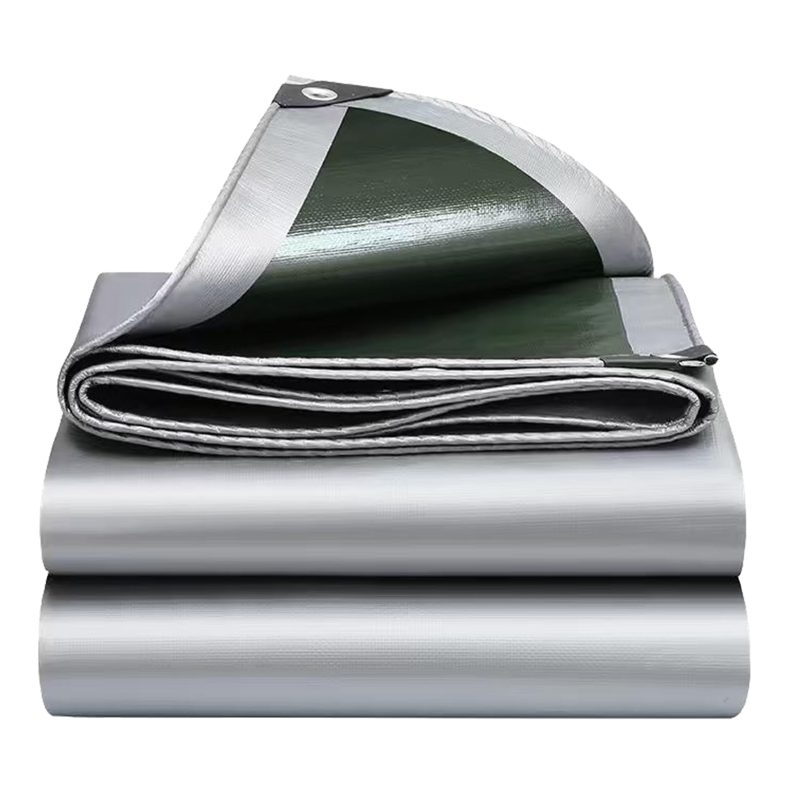 Photo 1 of CAIGAIC 16'x20' Heavy Duty Waterproof Tarp 10Mil Thick,Reinforced Corners, Rustproof Aluminum Grommets Every 3 FT - Multi-Use Outdoor Cover for Camping, Truck, Pool, Boat-Silver