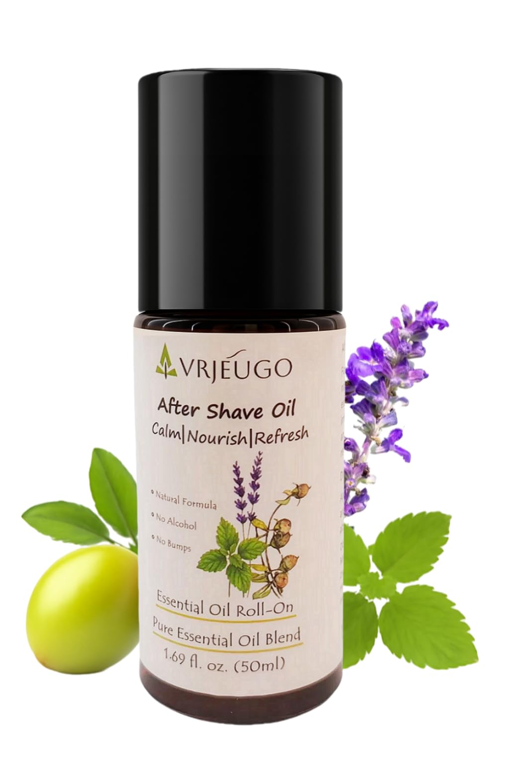 Photo 1 of *25/06/2027* VRJEUGO Botanical After Shave Oil for Women Roll-On – 50ml Herbal Blend for Soothing & Moisturizing Skin Calms Irritation, Softens Skin, Prevents Ingrown Hairs,Alcohol?Free, Fragrance?Free
