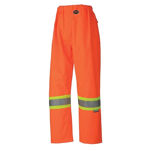 Pioneer HeavyDuty CSA Waterproof Work Pants, Elastic Waist, Hi Vis and