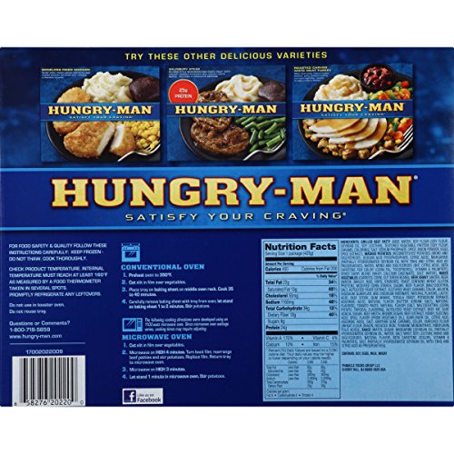 Hungry-Man Dinners, Grilled Beef Patty, 15 Ounce (Frozen)