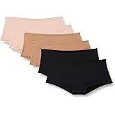 Amazon Essentials Women's Peached Microfiber Boyshort, Pack of 6