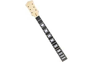 SDWU&TONG Electric Guitar Neck DIY For Gibson LP Guitars Parts Replacement 22 Fret Maple Neck Rosewood Fretboard with Trapezoid Inlays Natural