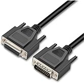 Willwewon 6.56FT RS232 28AWG DB26 Male to Female Serial Extension Cable | 3Row 26Pin Straight Through Cord Connector, Compatible with Automatic Control Equipment CNC Computers