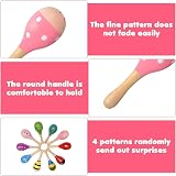 Eophmi Wooden Baby Maracas 4 Pcs Colorful Shakers Sensory Musical Instrument view 3