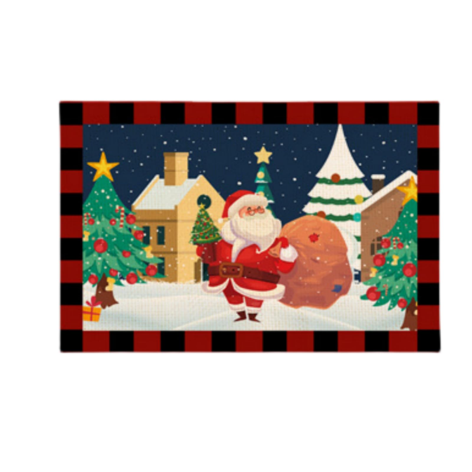 6PCS Cute Christmas Placemats Christmas Party Table Mats Decoration, Xmas Placemat for Dining Table Decoration(45x32cm)