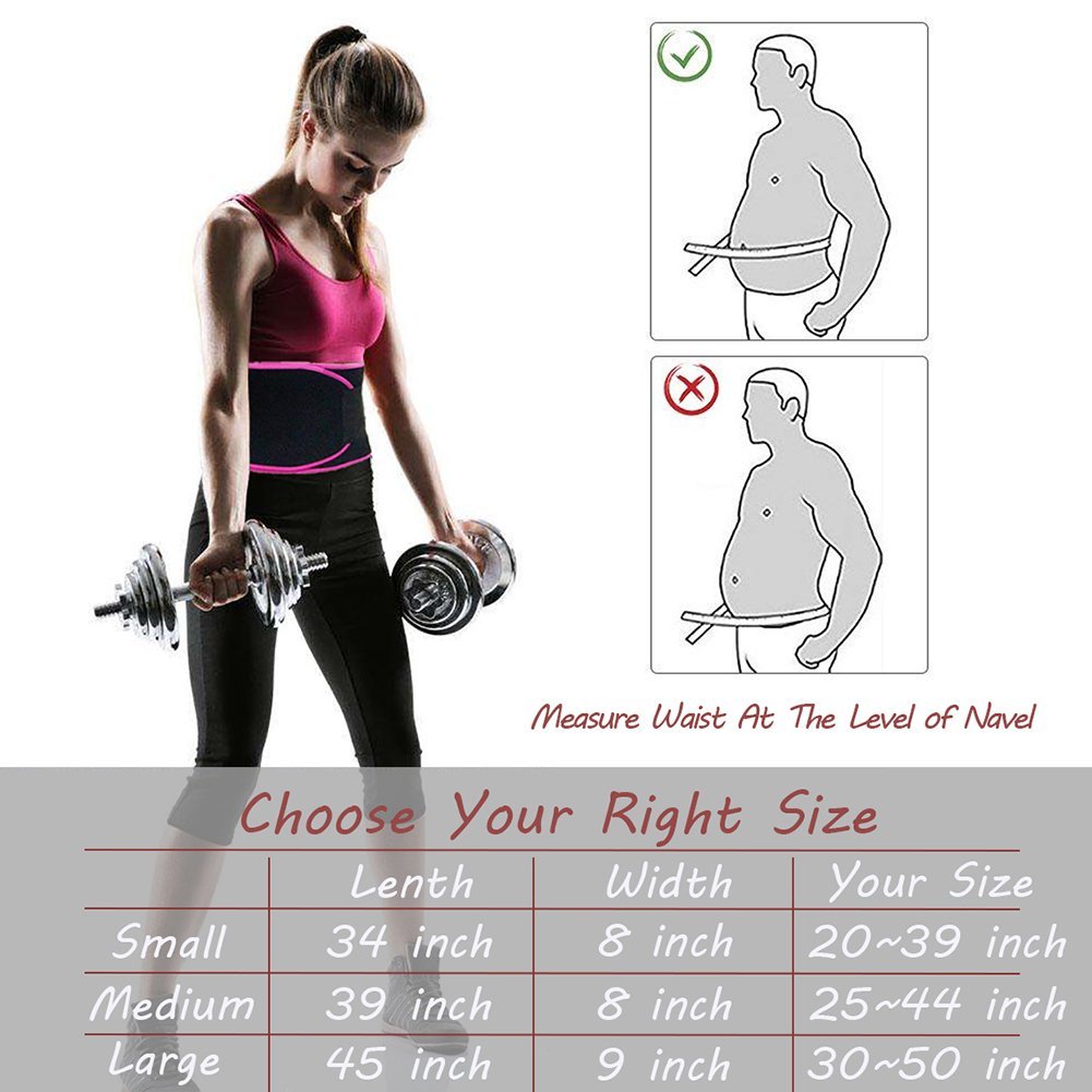 FTEOX Waist Trimmer Belt,Breathable Absorb Sweat Waist Trimmer for Women & Men,Adjustable Stomach Fat Burner for Lower Back Support,Stomach and Back Lumbar Support