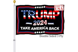 UTSANG Trump 2024 Flags 3x5 Outdoor Double Sided- Take America Back Donald Trump Black Flag Banner Heavy Duty 3 Ply for President Flag 4 Rows Stitched with 2 Brass Grommets