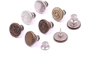 Taoqiao [Upgraded] 8 Sets Perfect Fit Instant Button, Adjustable Jeans Button Instant, 1 inch Buttons Adds Or Reduces an Inch to Any Pants Waist in Seconds