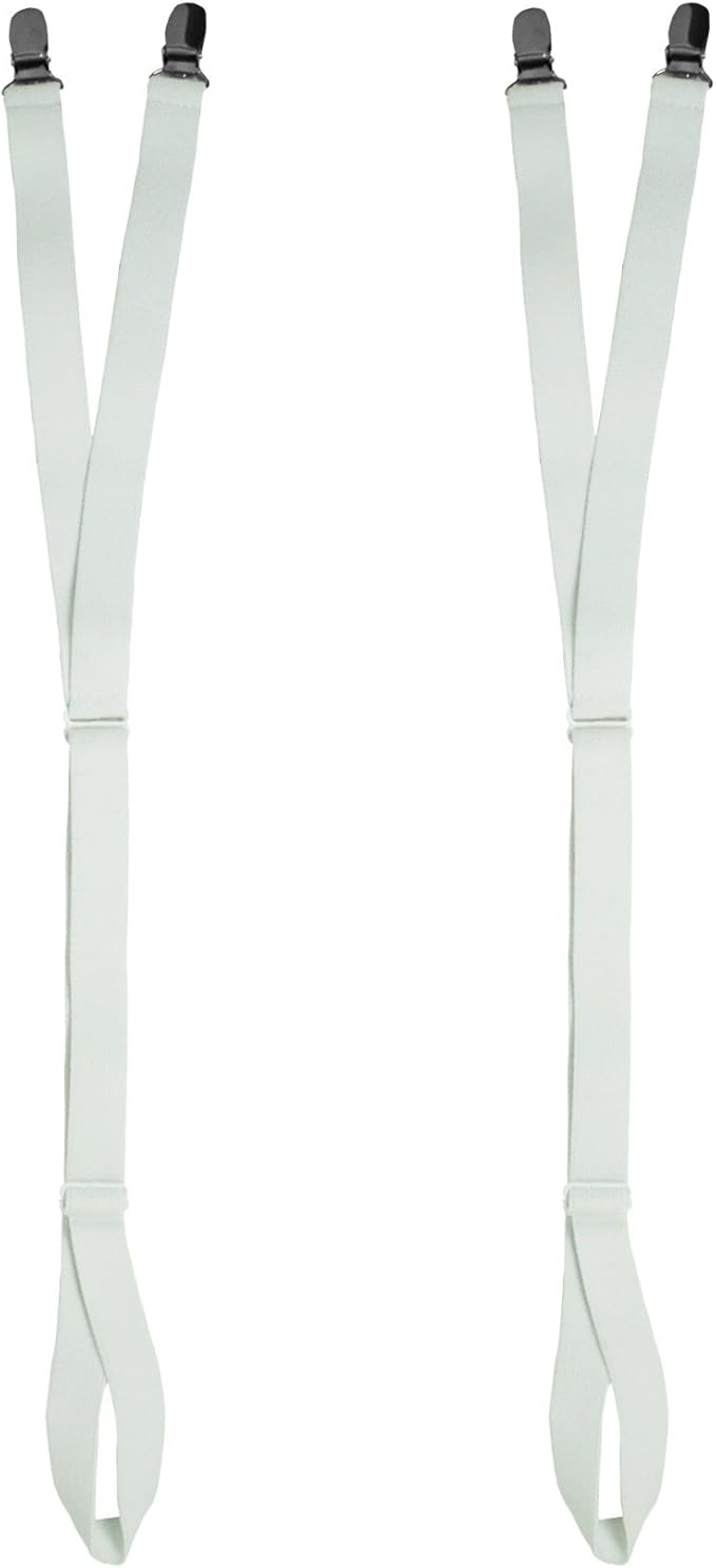 White Shirt Stays Stirrup/Loop Style (2Pack, 1Pair