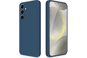 GiiYoon Silicone Case Compatible with Samsung Galaxy S24 Plus, Full Body Silky Soft Touch Phone Case with Camera Protection, Shockproof Cover with Microfiber Lining, Blue