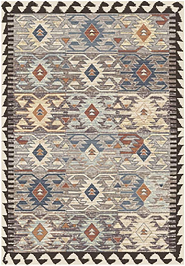 Printed Area Rug, Retro Runner Rug Anti-Slip Chic Floor Carpet Rectangular Washable Multicolor for Bedroom Living Room-d 79x118inch(200x300cm)