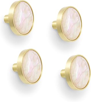 Gold Knobs for Dresser Drawers, Brass 