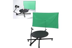 360 Degree Spinner Professional Photography Turntable, Aluminum Alloy Rotating Photo Video Platform, Camera Slider for Produc