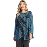 Jess & Jane Women's Mineral Washed Faux Wrap Top - M122
