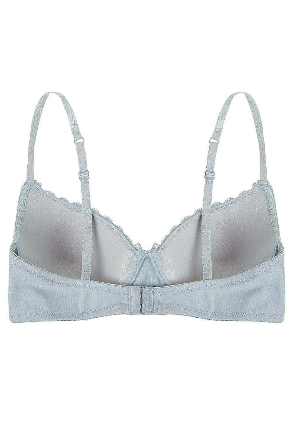 zivame beautiful neckline no show padded bra- grey