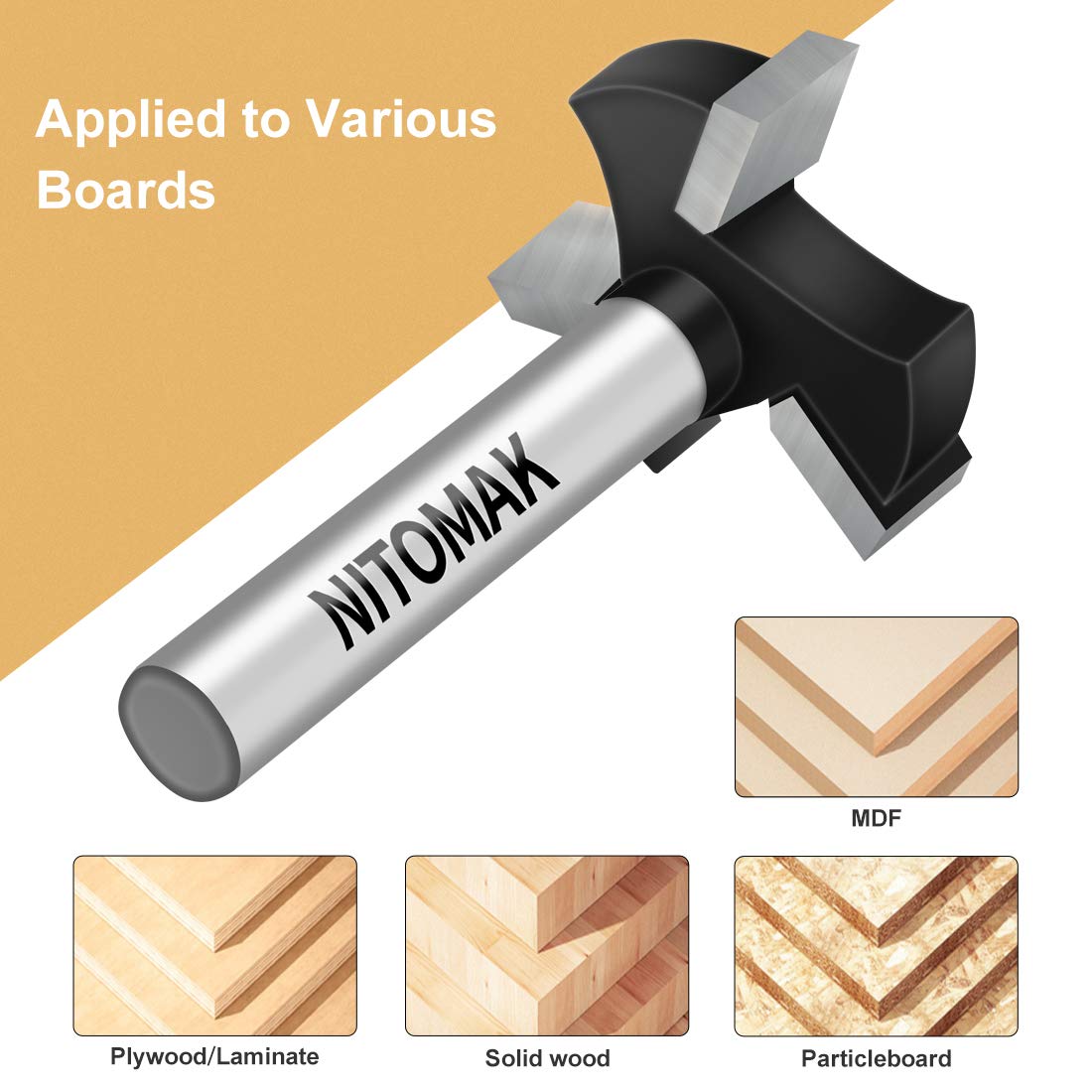CNC Spoilboard Surfacing Router Bits, 1/4 inch Shank 1 inch Cutting Diameter, Slab Flattening Router Bit Planing Bit Wood Planing Bit Dado Planer Bit by NITOMAK (Carbide): Industrial & Scientific