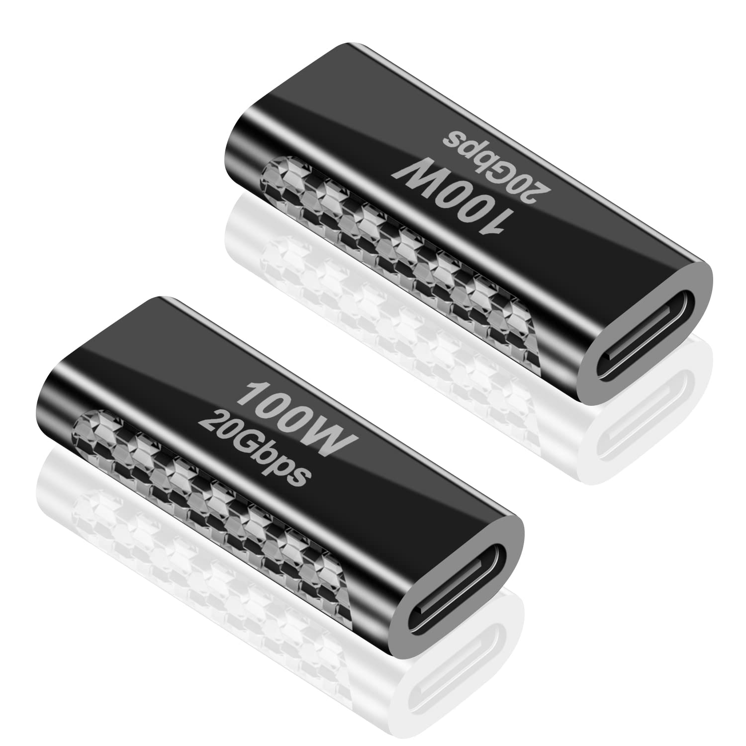 Duttek USB C Female to Female Coupler,20GBps USBC Female Coupler Supports 8K Audio/Video,Zinc alloy USB C OTG Adapters compatible with Phones,Tablets,Laptops,MacBook and More Type C Devices (2PCS)