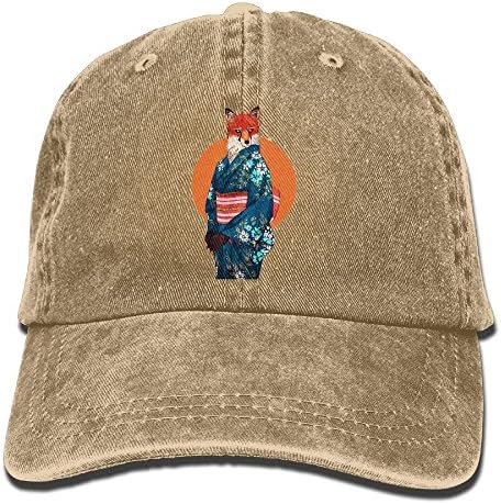 NZMCAP Fox Japanese Kimono Unisex Baseball Caps Cartoon Snapback Hats Casual Trucker Hats Graphic Denim Cap