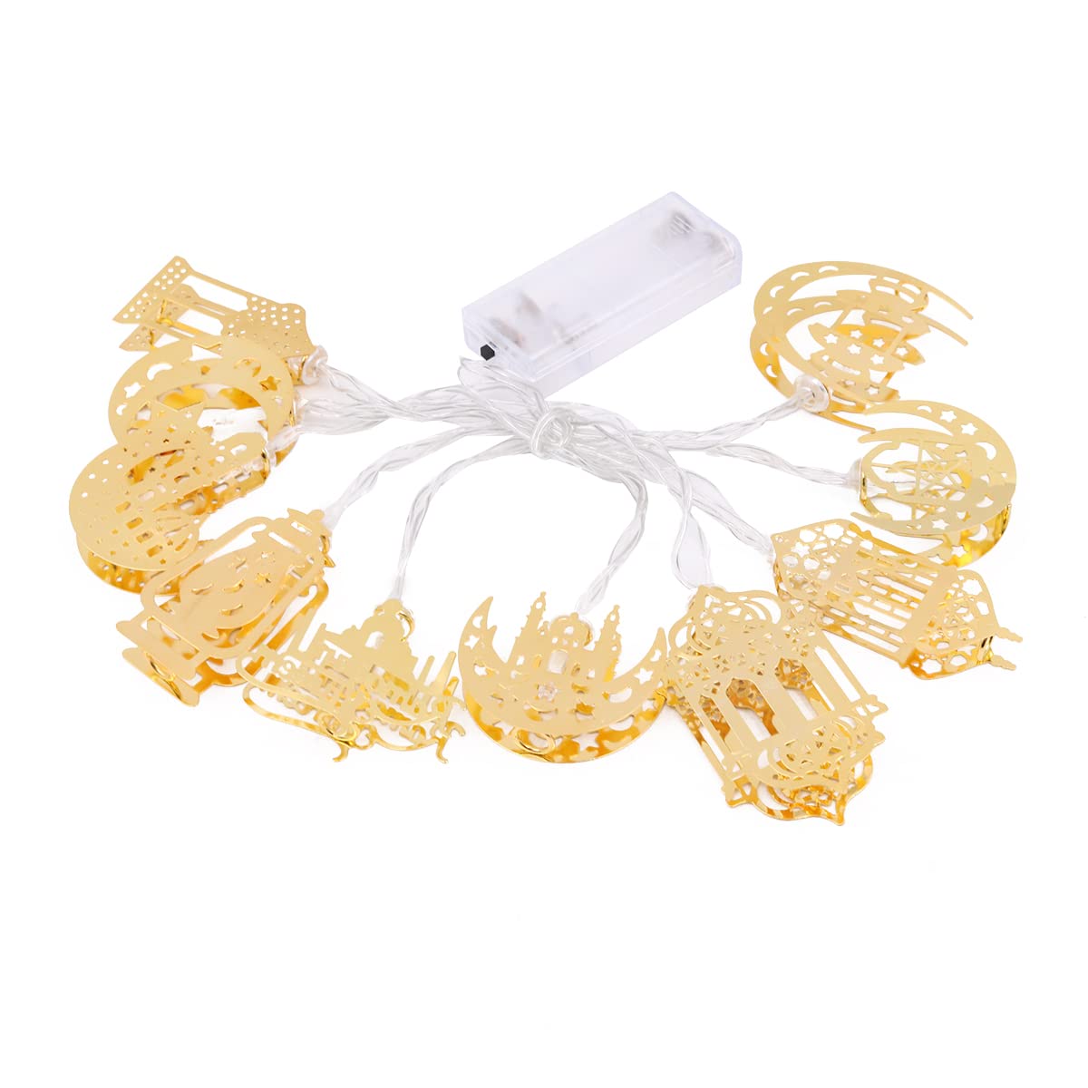 Tiardey 65inch Ramadan String Lights Party Light Decoration Fairy String Lights LED Ramadan Lamp for Festival - Color
