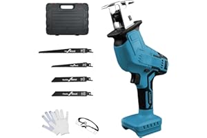 Noliven ﻿Cordless Reciprocating Saw Compatible with Makita 18V Battery, 0-3500SPM Variable Speed Reciprocating Saw with Glove