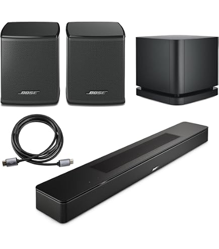Amazon.com: Bose Smart Soundbar, Black, Bundle with 2X Wireless