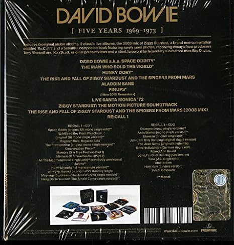 David Bowie Five Years 1969 1973 Amazon Nl Muziek
