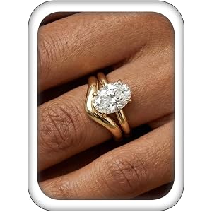 Myofeng 14K Gold & Silver Plated Stackable CZ Rings for Women, Sizes 5-10 | Dainty Cubic Zirconia Wedding Bands & Engagement