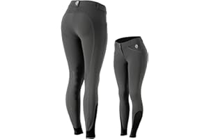 Equinavia Astrid Womens Silicone Knee Patch Breeches | Mid Rise Riding Pants with Phone Pockets