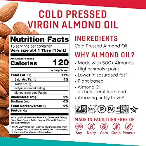 Octonuts Cold Pressed Almond & Walnut Oil, 8 ounce, Made with