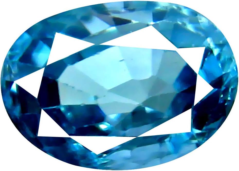 Deluxe Gems 2.15 ct Oval Cut (8 x 6 mm) Untreated Cambodian Blue Zircon Natural Loose Gemstone