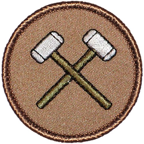 Crossed Sledgehammers Patrol Patch - 2" Diameter Round Embroidered Patch (Hook Fastener)