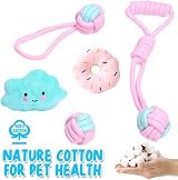 Speedy Panther 7Pcs Dog Toys Small Dogs Puppy Teething Rope Squeaky view 3