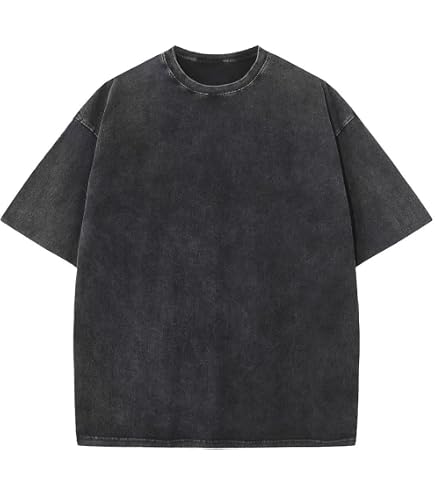 Rustic Stall Wooden Door Print Men's Vintage Oversized T-Shirts