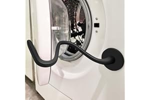 Birvemce Upgraded Front Load Washer Door Prop, Easy to Use and Bend Washing Machine Door Prop Open, Flexible and Sturdy Washer Door Stopper Keep Your Washer Door Open or Ajar to Prevent Odors, Black