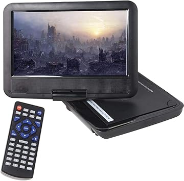 Amazon Com Buyee Handheld Portable Dvd Player 9 5 Inch 270 Degree Swivel Screen Support Analog Tv Vcd Cd Mp3 Mp4 Usb Sd Card Slot Card Reader Game Fm Radio With Game Controller And Remote Controller Black Electronics
