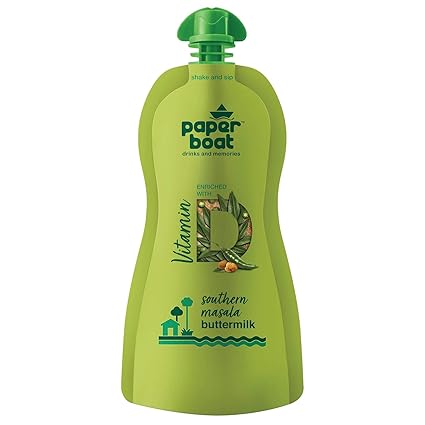 Paper Boat Southern Masala Buttermilk, Rich Creamy Curd, Enriched with Vitamin D and Vitamin B12, No Added Sugar and Preservatives (Pack of 6, 250ml Each)