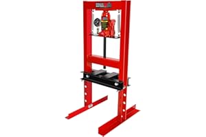 FITENLOR 6 Ton Hydraulic Press, H-Frame Garage Floor Shop Press with Built-in Relief Valve & Pressure Gauge to Bend, Straighten, Or Press Parts, Install Bearings & U-Joints