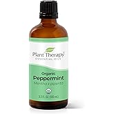 Plant Therapy Organic Peppermint Essential Oil 100% Pure, USDA Certified Organic, Undiluted, Natural Aromatherapy, for Diffus